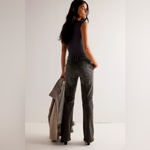 Free People We The Free Vector Moto Flare Jeans - Picture 5 of 7